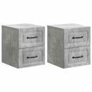 vidaXL Fali éjjeli szekrény 2 pcs Betonszürke 34,5 x 33 x 40 cm