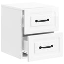 vidaXL Fali éjjeli szekrény 2 pcs Magasfényű Fehér 34,5 x 33 x 40 cm
