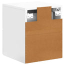 vidaXL Fali éjjeli szekrény 2 pcs Magasfényű Fehér 34,5 x 33 x 40 cm