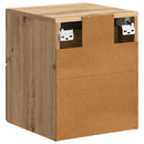 vidaXL Fali éjjeli szekrény 2 pcs Kézműves Tölgy 34,5 x 33 x 40 cm