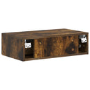 vidaXL Fali oldaltábla Füstös Tölgy 59 x 34,5 x 17 cm Szerelt Fa