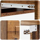 vidaXL Fali oldaltábla Antik Fa 59 x 34,5 x 17 cm Szerelt Fa