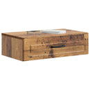 vidaXL Fali oldaltábla Antik Fa 59 x 34,5 x 17 cm Szerelt Fa
