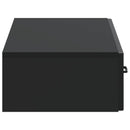 vidaXL Fali oldaltábla Fekete 87,5 x 34,5 x 17 cm Szerelt Fa