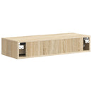vidaXL Fali oldaltábla Sonoma Tölgy 87,5 x 34,5 x 17 cm Szerelt Fa