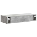 vidaXL Fali oldaltábla Betonszürke 87,5 x 34,5 x 17 cm Szerelt Fa
