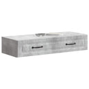vidaXL Fali oldaltábla Betonszürke 87,5 x 34,5 x 17 cm Szerelt Fa