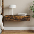 vidaXL Fali oldaltábla Füstös Tölgy 87,5 x 34,5 x 17 cm Szerelt Fa