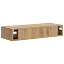 vidaXL Fali oldaltábla Kézműves Tölgy 87,5 x 34,5 x 17 cm Szerelt Fa