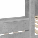 vidaXL Szükidő ágy Beton Szürke 100 x 200 cm Szerelt Fa