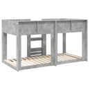 vidaXL Szükidő ágy Beton Szürke 100 x 200 cm Szerelt Fa