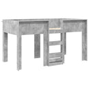 vidaXL Szükidő ágy tárolóval Beton Szürke 90 x 190 cm Faanyag
