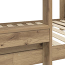 vidaXL Szükidő ágy Artisan tölgy 90 x 200 cm Faanyag