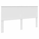 vidaXL Ágykeret fejtámlával Fehér 200 x 200 cm Tömör fenyőfa