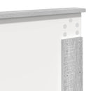 vidaXL Ágykeret fejtámlával Szürke Sonoma 200 x 200 cm Tömör fenyőfa