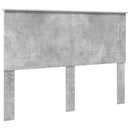 vidaXL Ágykeret fejtámlával Beton Szürke 150 x 200 cm Tömör fenyőfa