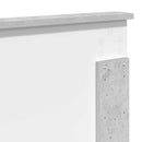vidaXL Ágykeret fejtámlával Beton Szürke 135 x 190 cm Tömör fenyőfa