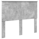 vidaXL Ágykeret fejtámlával Beton Szürke 135 x 190 cm Tömör fenyőfa