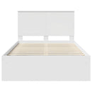 vidaXL Ágykeret fejtámlával Fehér 120 x 200 cm Tömör fenyőfa