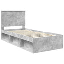 vidaXL Ágykeret fejtámlával Beton Szürke 90 x 190 cm Tömör fenyőfa