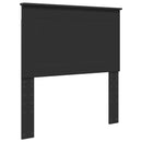 vidaXL Ágykeret fejtámlával Fekete 75 x 190 cm Tömör fenyőfa