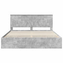 vidaXL Ágykeret fiókkal tárolóval Beton Szürke 200 x 200 cm Mérnöki Fa