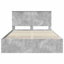 vidaXL Ágykeret fiókkal tárolóval Beton Szürke 140 x 190 cm Mérnöki Fa