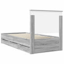 vidaXL Ágykeret fiókkal tárolóval Szürke Sonoma 75 x 190 cm Mérnöki Fa