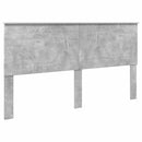 vidaXL Tárolós Ágy fejtámlával Beton Szürke 200 x 200 cm Faanyag