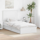 vidaXL Tárolós Ágy fejtámlával fiókkal Fehér 90 x 200 cm Faanyag
