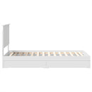 vidaXL Tárolós Ágy fejtámlával fiókkal Fehér 90 x 200 cm Faanyag