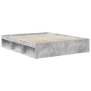 vidaXL Ágykeret fejtámlával Beton 160 x 200 cm Tömör fenyőfa