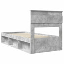 vidaXL Ágykeret fejtámlával Beton 90 x 200 cm Tömör fenyőfa