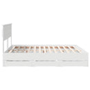 vidaXL Ágykeret fiókkal fejtámlával Fehér 200 x 200 cm Mérnöki Fa