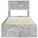 vidaXL Ágykeret fiókkal tárolóval Beton Szürke 90 x 190 cm Mérnöki Fa