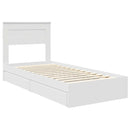vidaXL Tárolós Ágy fejtámlával fiókkal Fehér 75 x 190 cm Faanyag