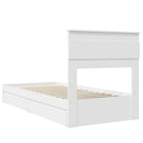 vidaXL Tárolós Ágy fejtámlával fiókkal Fehér 75 x 190 cm Faanyag
