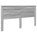 vidaXL Ágykeret fejtámlával Szürke Sonoma 200 x 200 cm Tömör fenyőfa