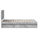 vidaXL Ágykeret fejtámlával Beton 120 x 200 cm Tömör fenyőfa