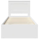 vidaXL Ágykeret fejtámlával Fehér 90 x 200 cm Tömör fenyőfa