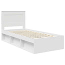 vidaXL Ágykeret fejtámlával Fehér 75 x 190 cm Tömör fenyőfa