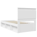 vidaXL Ágykeret fejtámlával Fehér 75 x 190 cm Tömör fenyőfa