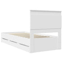 vidaXL Ágykeret fiókkal fejtámlával Fehér 75 x 190 cm Mérnöki Fa