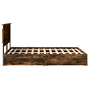 vidaXL Tárolós Ágy fejtámlával Füstölt tölgy 160 x 200 cm Faanyag