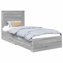 vidaXL Ágykeret fiókkal fejtámlával tárolóval Faanyag