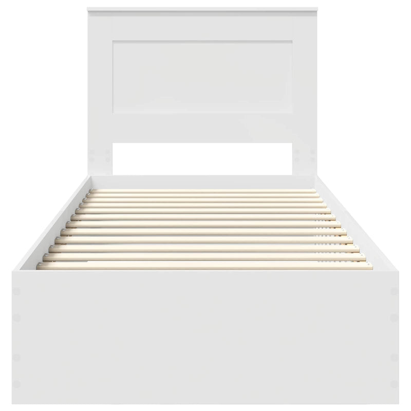 vidaXL Ágykeret fiókkal fejtámlával tárolóval Faanyag