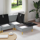 vidaXL Nappali bútor szett párnával 4 pcs Világosszürke Szövet