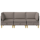 vidaXL Moduláris kanapé szett tárolóval 3 pcs Tópszínű Szövet