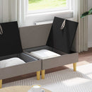 vidaXL Moduláris kanapé szett tárolóval 4 pcs Tópszínű Szövet