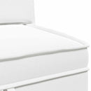 vidaXL Nappali bútor szett párnával tárolóval 3 pcs Fehér Szövet